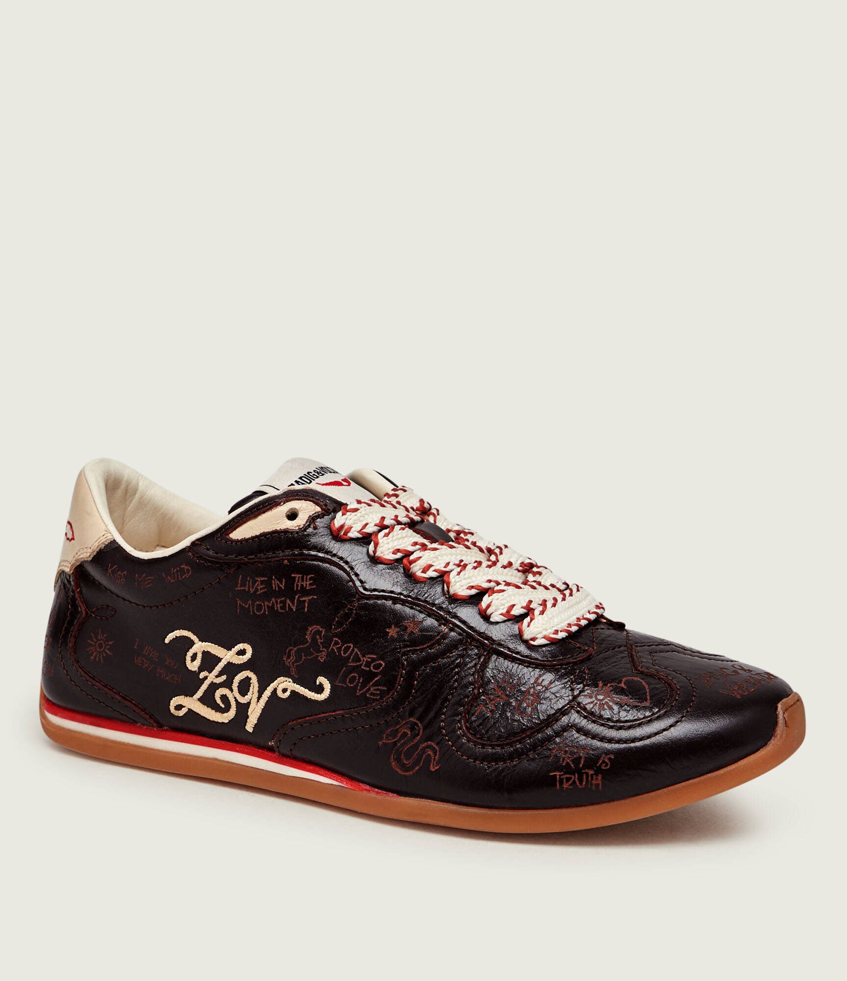Zadig & Voltaire Teniși din piele ZV Dance Vintage Laser
