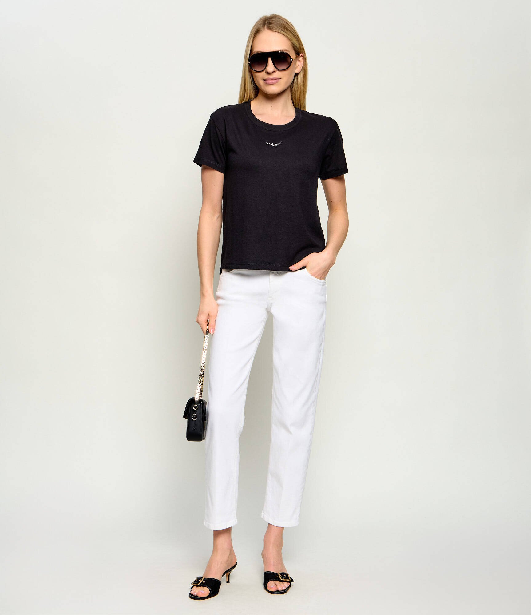 Zadig & Voltaire Tricou Marta Wings Strass | regular fit | cu adaos de in