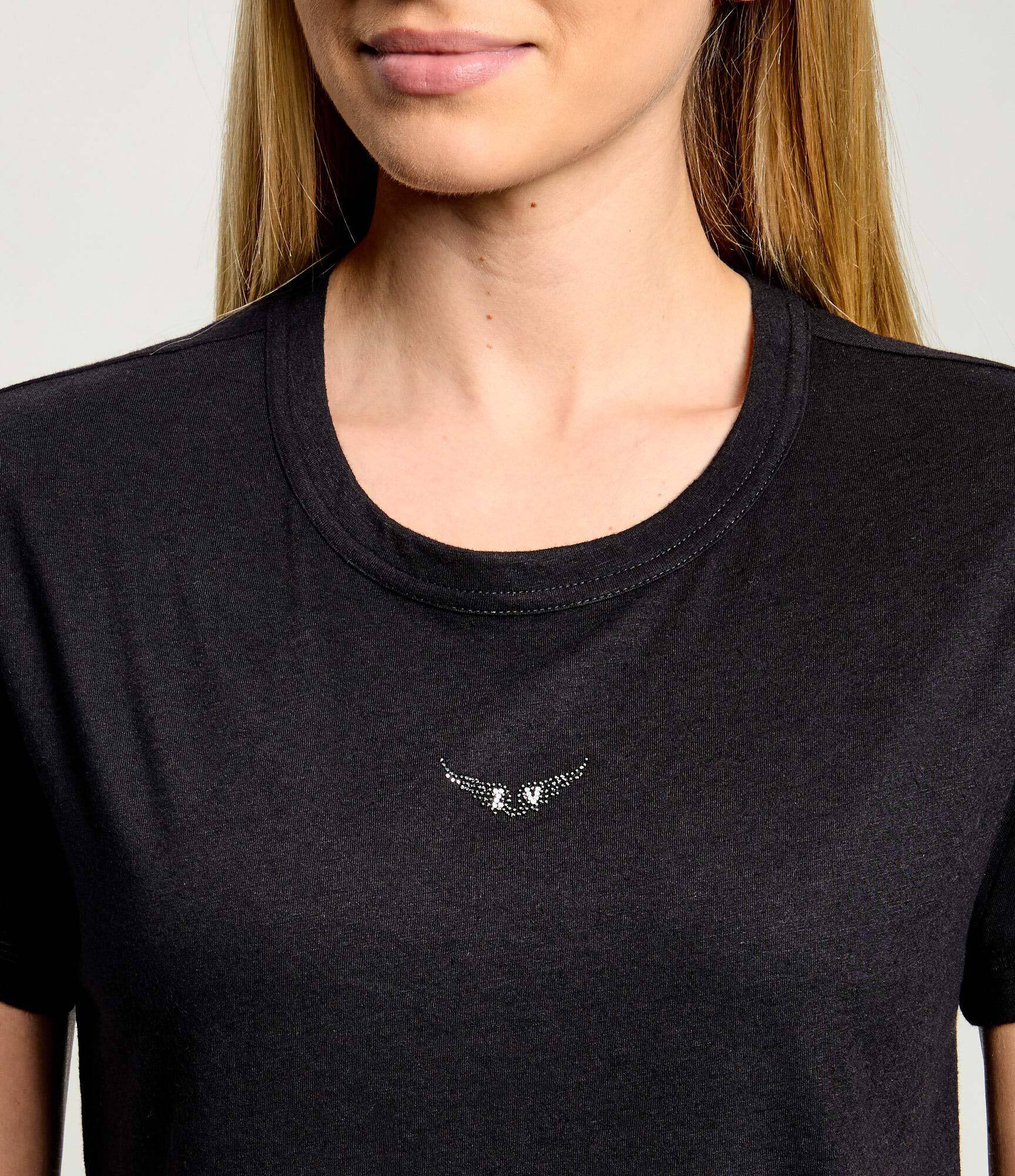 Zadig & Voltaire Tricou Marta Wings Strass | regular fit | cu adaos de in