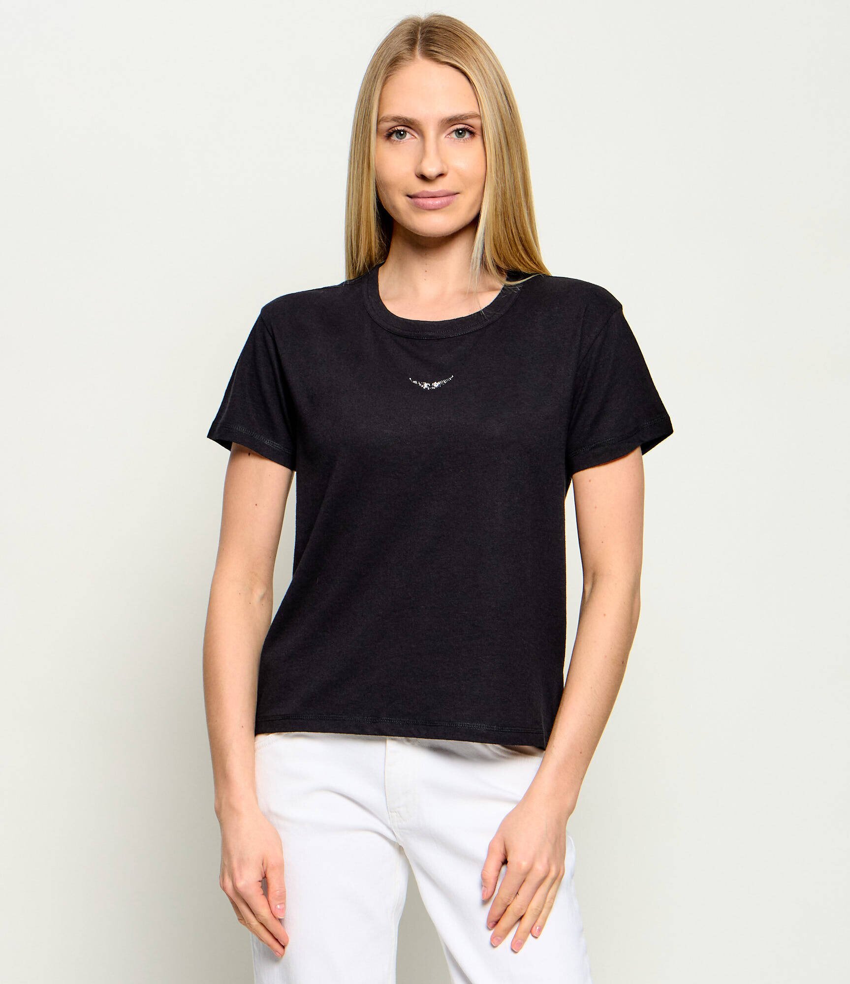 Zadig & Voltaire Tricou Marta Wings Strass | regular fit | cu adaos de in
