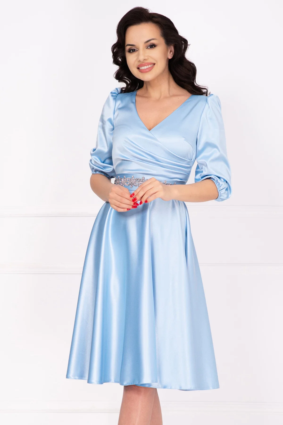 Ella Collection Rochie de ocazie bleu Constance midi in clos