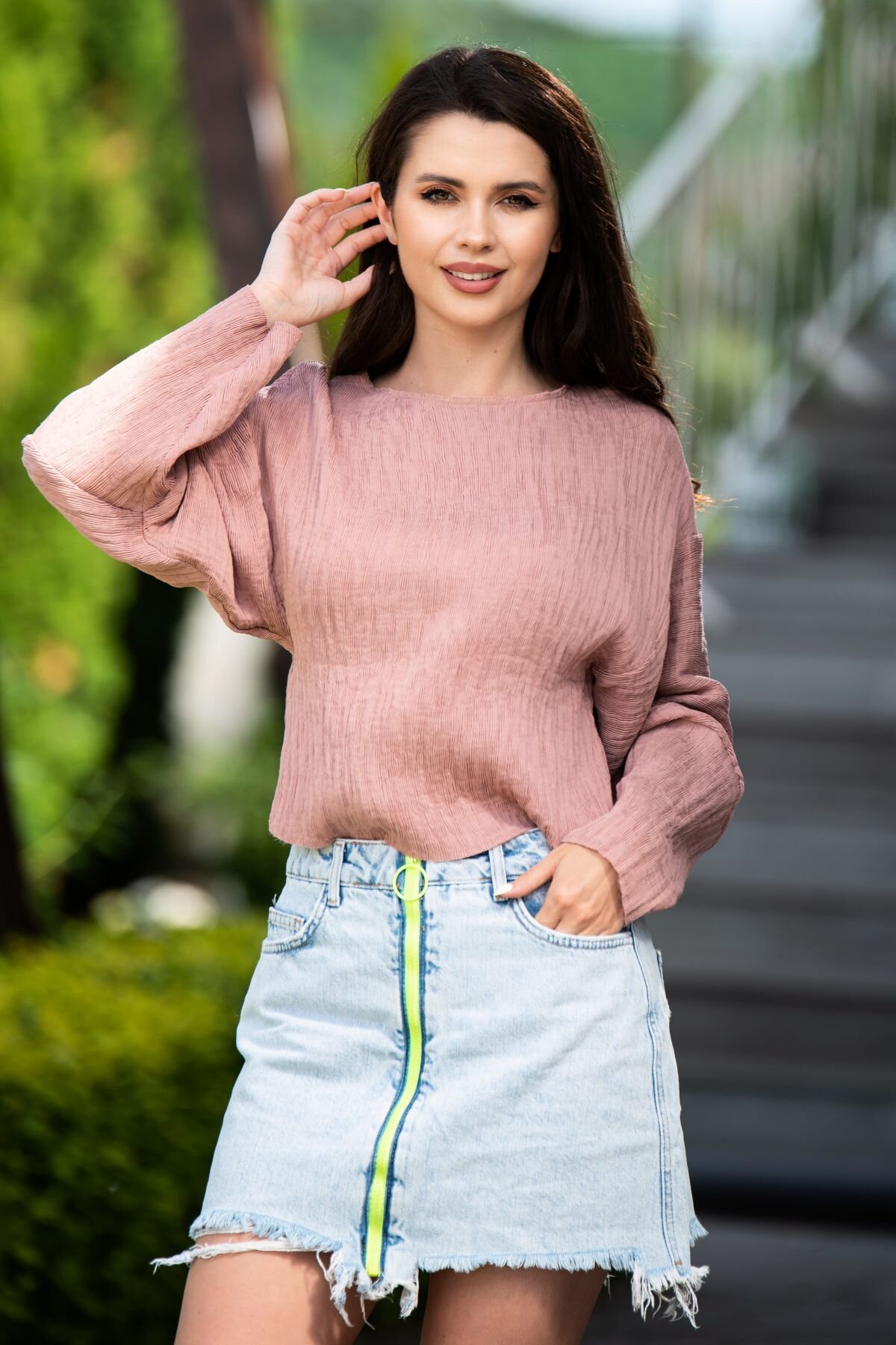 InPuff Basic Top dama rose creponat