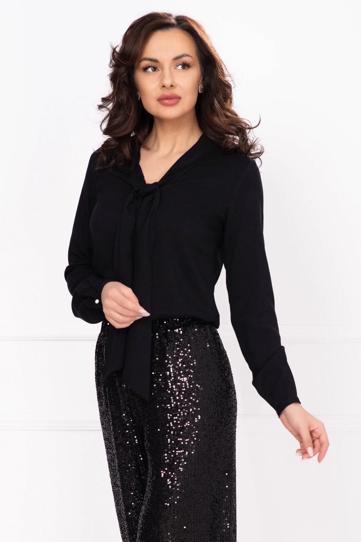 InPuff Bluza dama neagra din vascoza