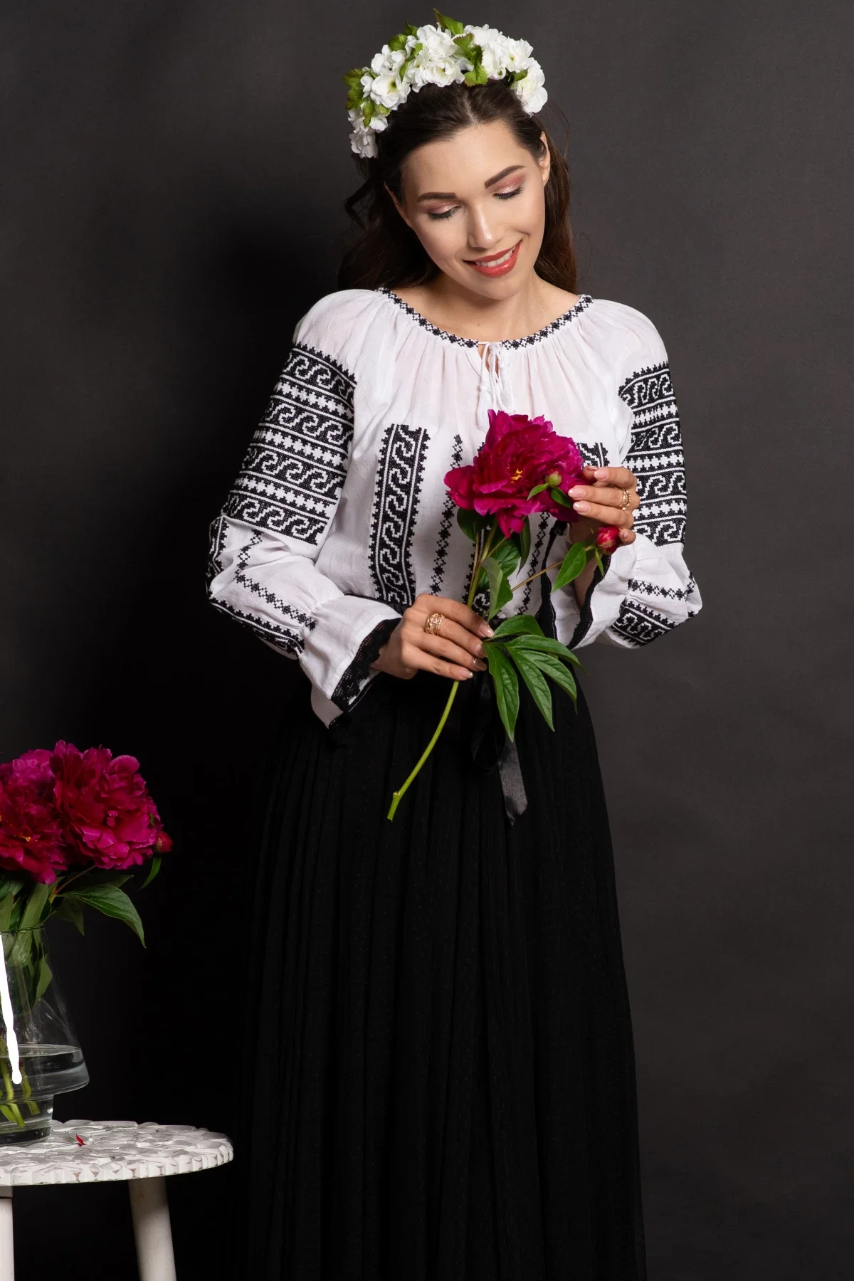 Traditional Ie dama transilvaneana Isaura cu broderie a