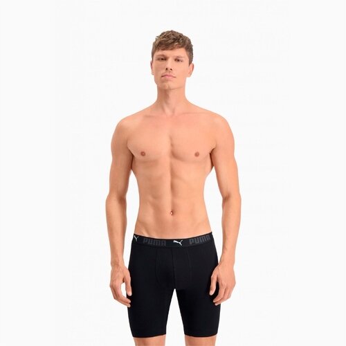Puma Boxeri barbati Sport Cotton Long Boxer 2p Black 93552301