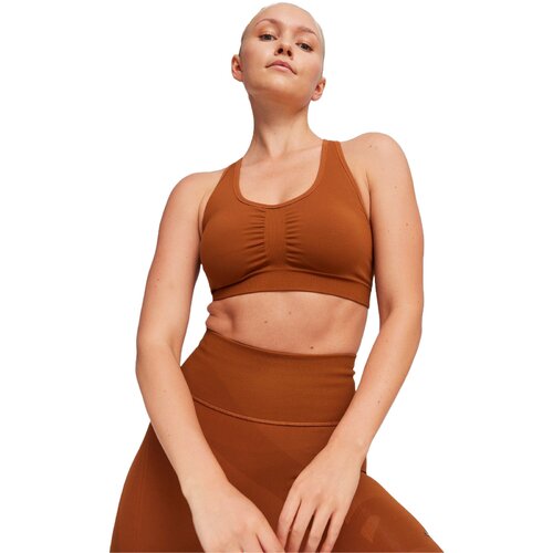 Puma Bustiera femei 4keeps Shapeluxe Seamless Bra Teak 52436181