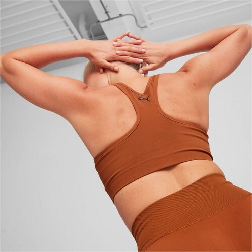 Puma Bustiera femei 4keeps Shapeluxe Seamless Bra Teak 52436181