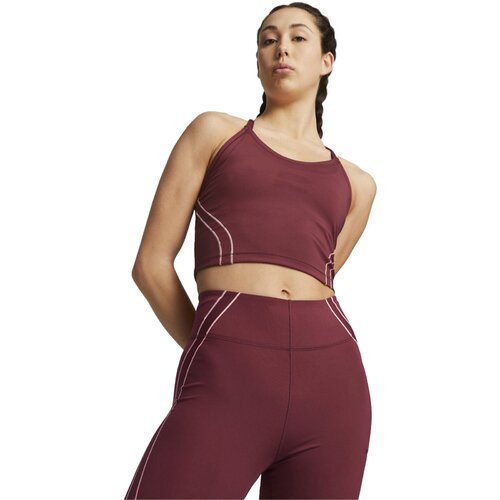 Puma Bustiera femei Studio Ultrabare Crop Top Dark Jasper 52417522