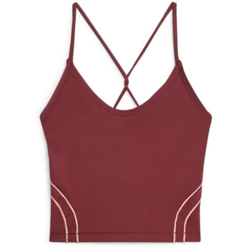 Puma Bustiera femei Studio Ultrabare Crop Top Dark Jasper 52417522