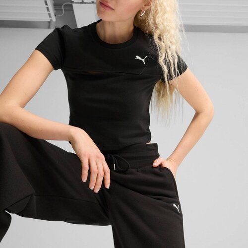 Puma Pantaloni femei Wardrobe Ess Relaxed Wide Leg Sweatpants 62975401
