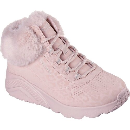 Skechers Ghete copii Uno Lite - Cozy Leopard 310362L-BLSH