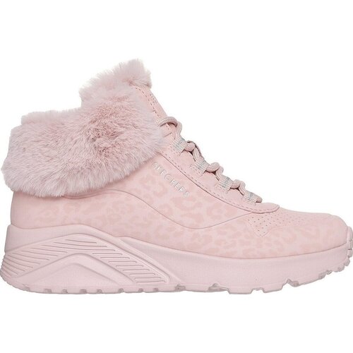 Skechers Ghete copii Uno Lite - Cozy Leopard 310362L-BLSH