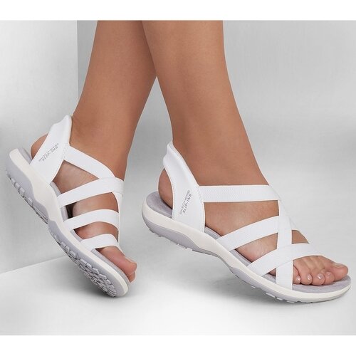 Skechers Sandale femei Reggae Slim - Stretch Flex 163460-WHT