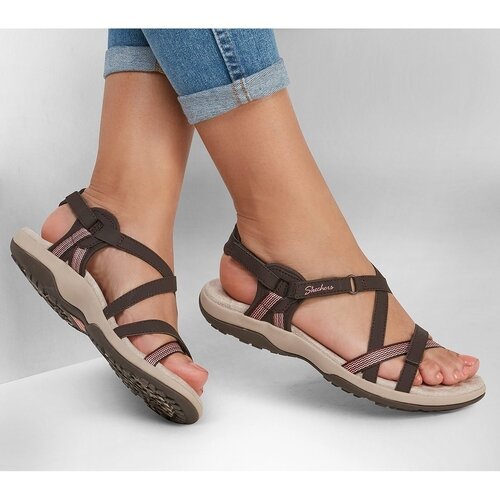 Skechers Sandale femei Reggae Slim - Sun Array 163115-CHOC