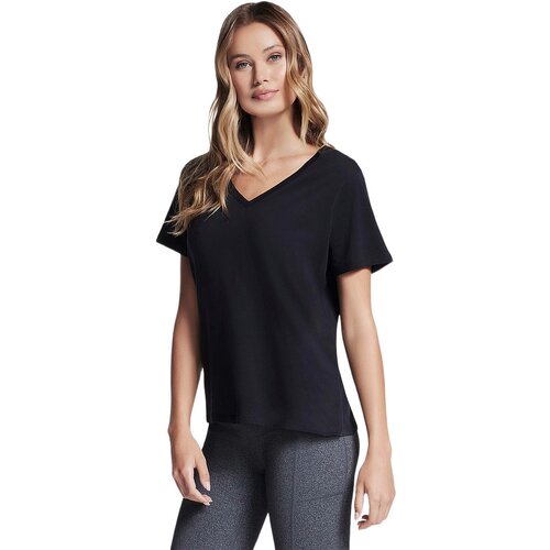 Skechers Tricou femei Pima V-Neck Tee TP130-BLK