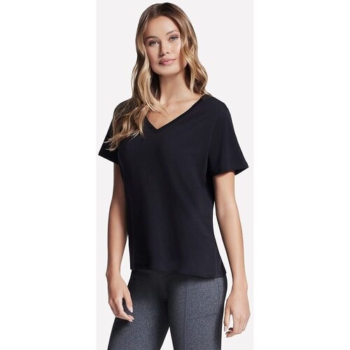 Skechers Tricou femei Pima V-Neck Tee TP130-BLK