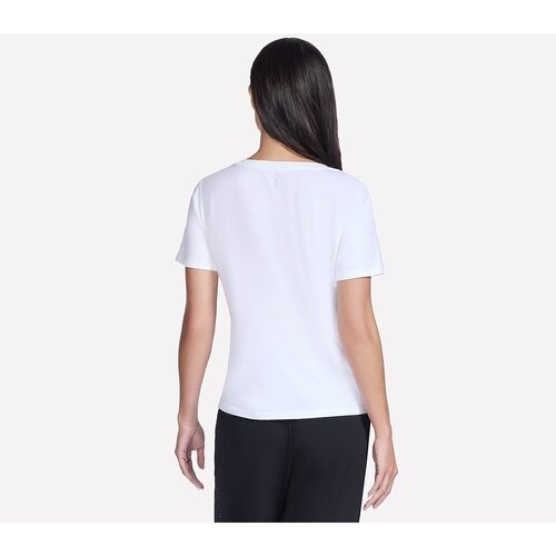 Skechers Tricou femei Pima V-Neck Tee TP130-WHT