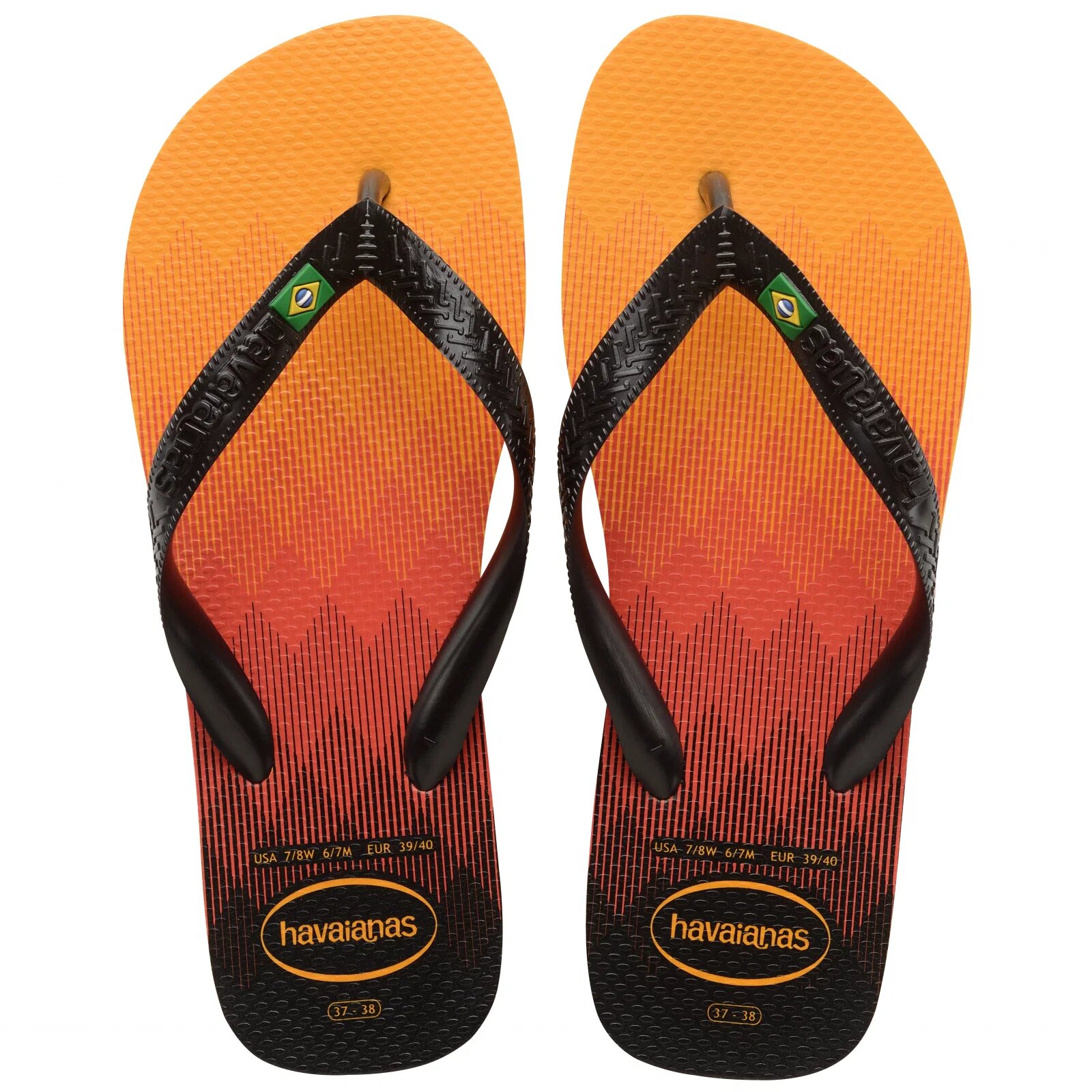Havaianas Papuci din cauciuc natural portocaliu cu negru