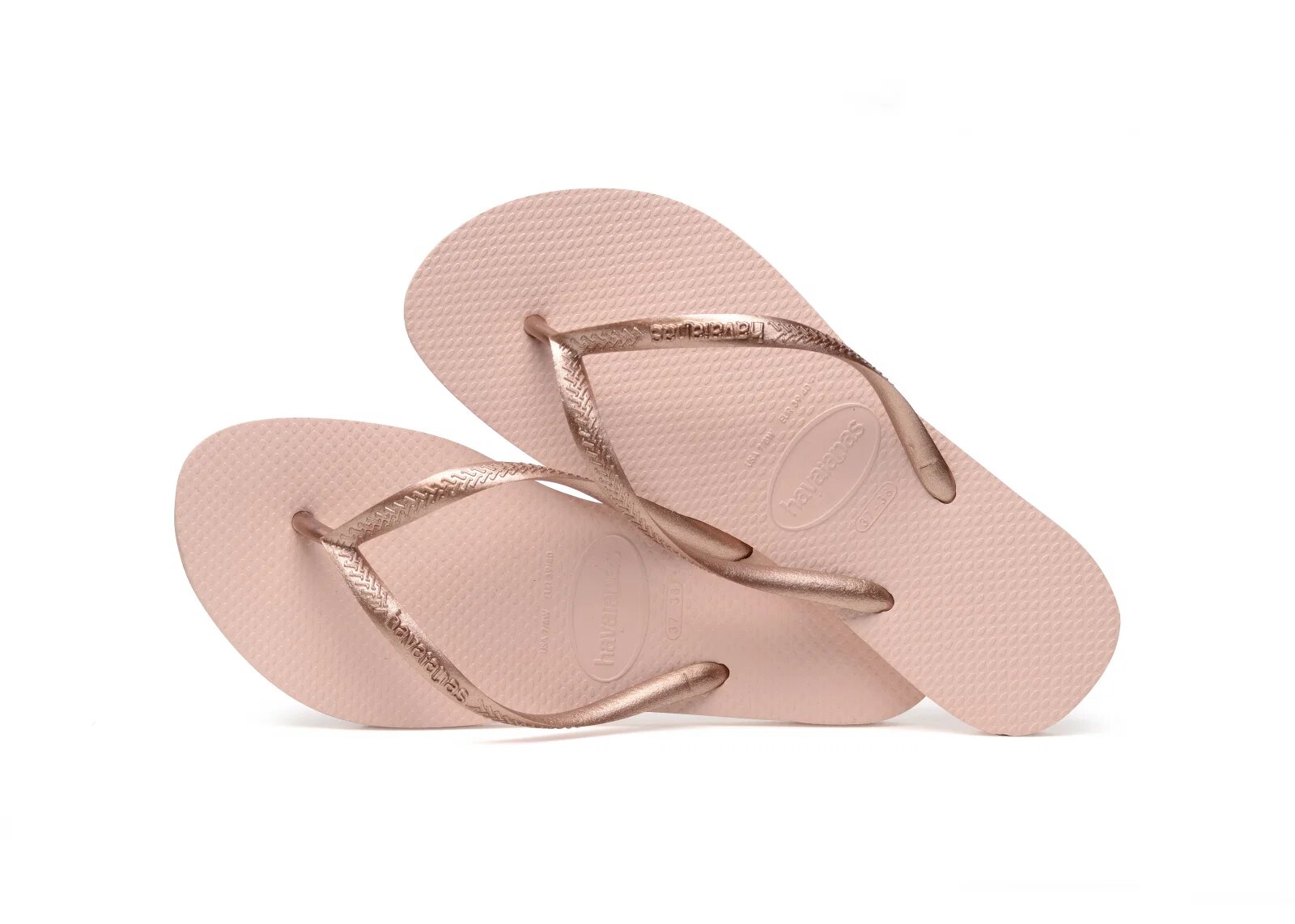 Havaianas Papuci slim din cauciuc natural roz