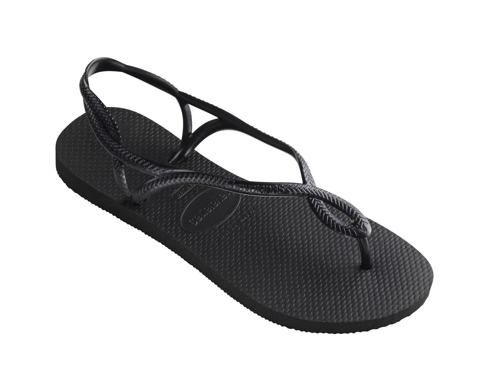 Havaianas Sandale slim din cauciuc natural negru