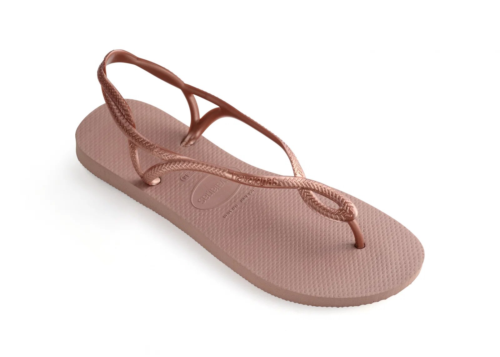 Havaianas Sandale slim din cauciuc natural roz