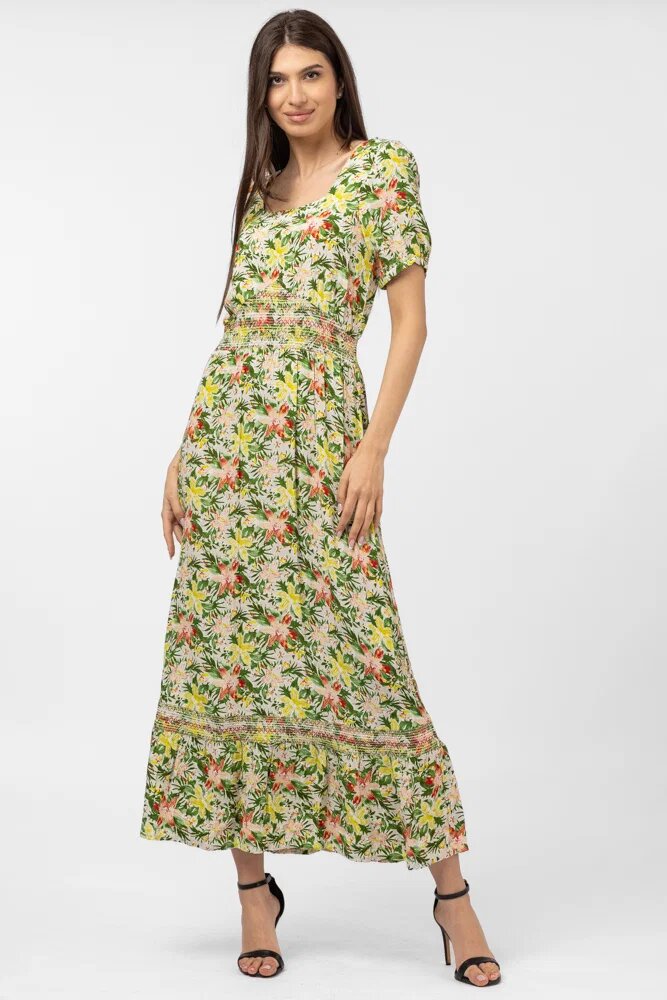 Md'M Rochie lunga din vascoza cu imprimeu floral