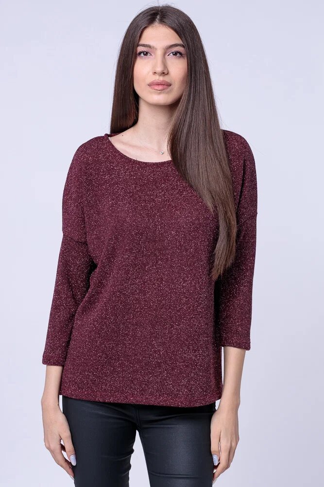 Pierino Bluza tricotata bordo cu fir lurex si maneca 3 4
