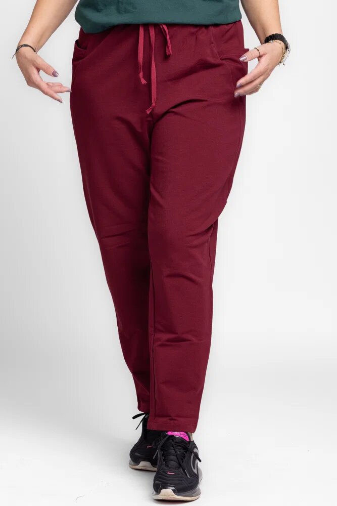 Pierino Pantaloni bordo casual sport din bumbac cu buzunare laterale