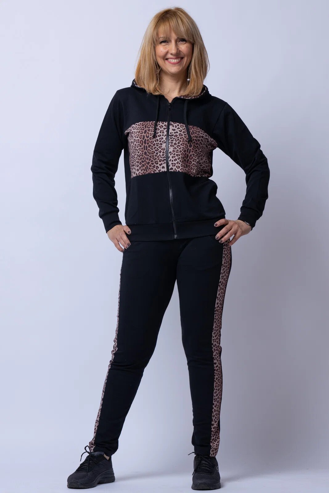 Pierino Trening dama bumbac doua piese banda animal print