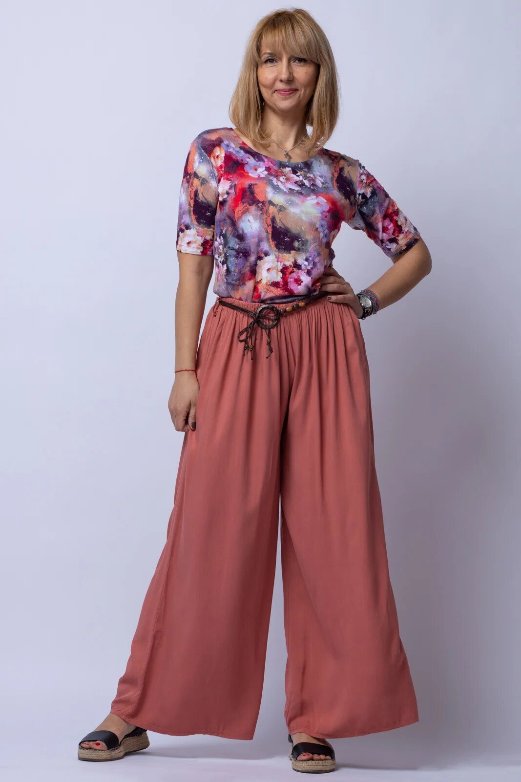 Pierino Tricou din vascoza cu imprimeu multicolor