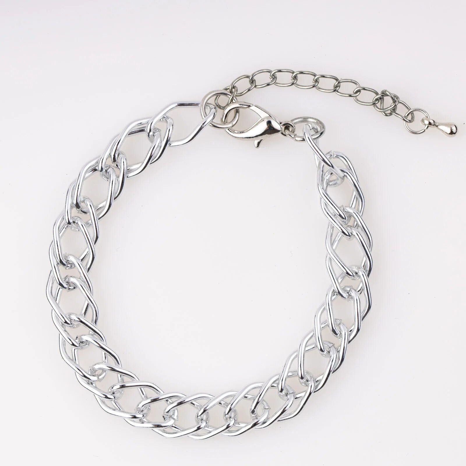 Shopika Bratara metalica argintie din zale