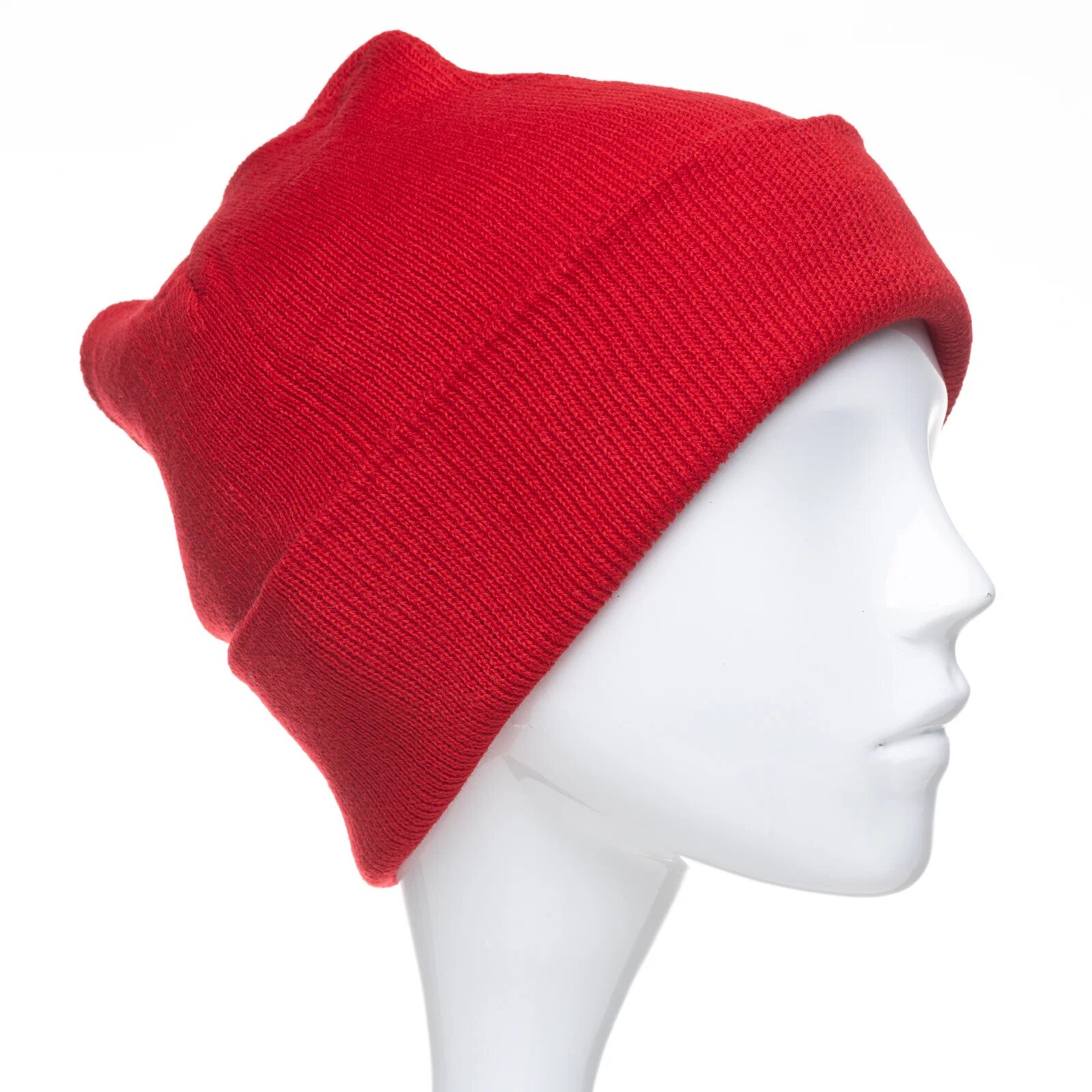 Shopika Caciula unisex model clasic tricotat dublata in interior rosu