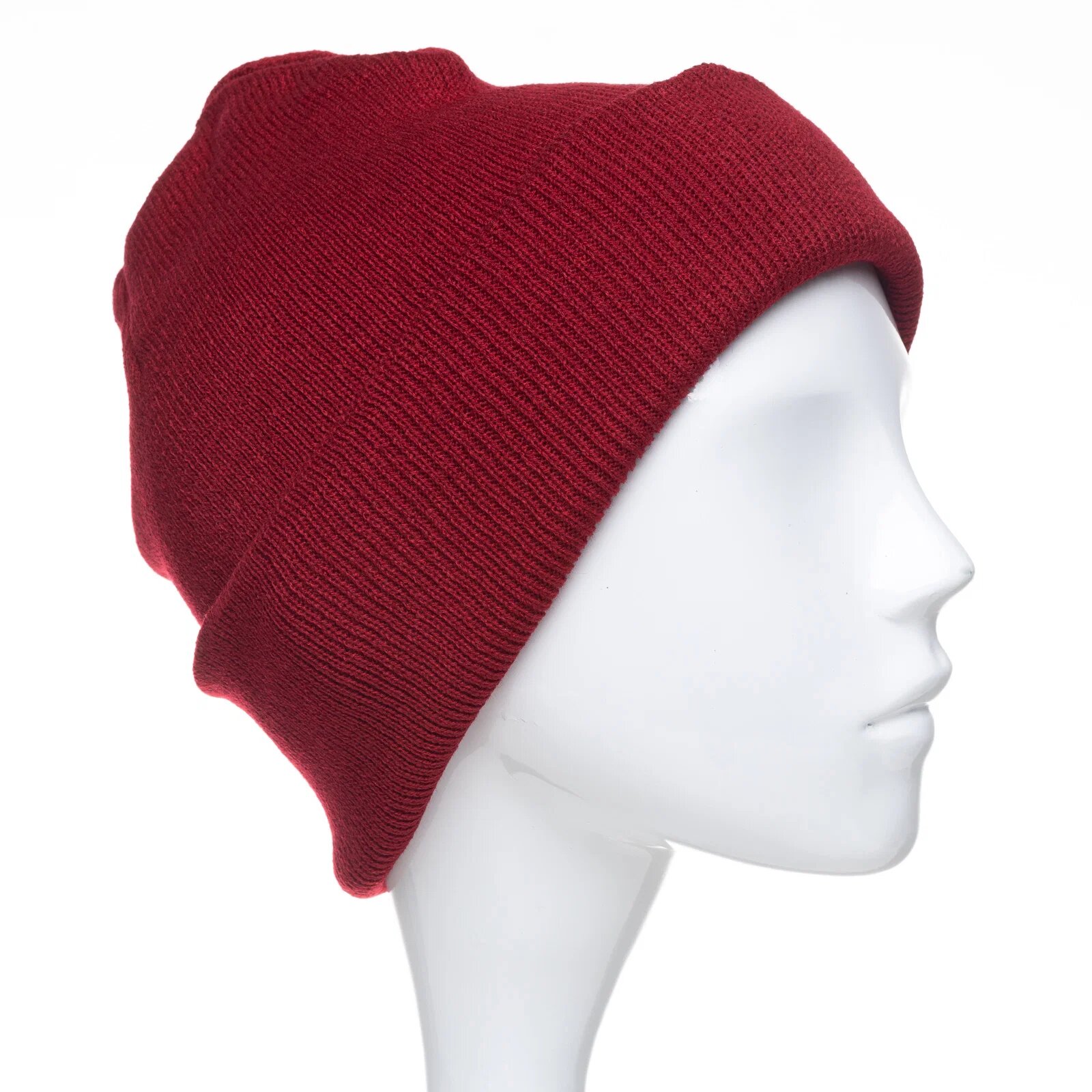 Shopika Caciula unisex model clasic tricotat dublata in interior rosu inchis