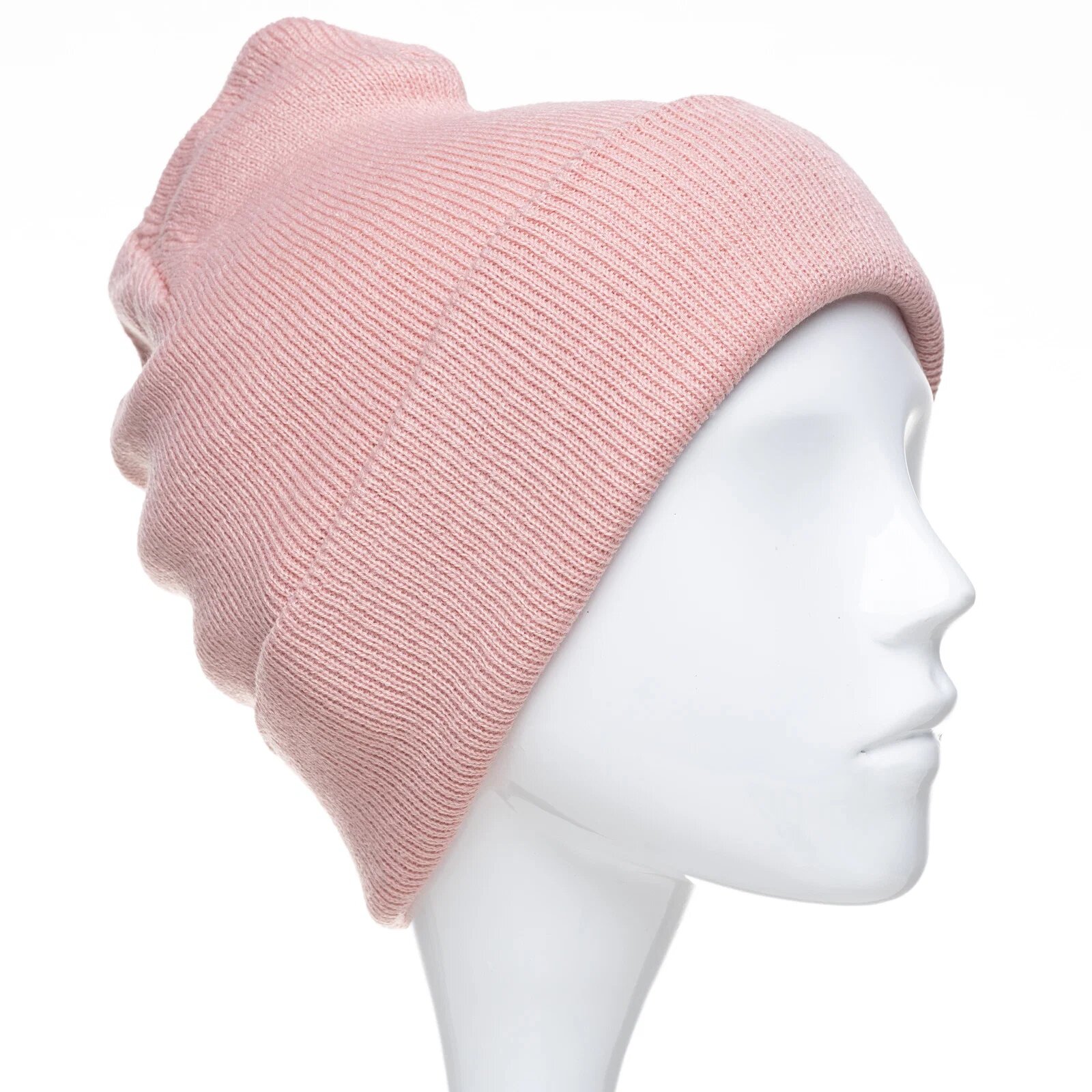 Shopika Caciula unisex model clasic tricotat dublata in interior roz prafuit