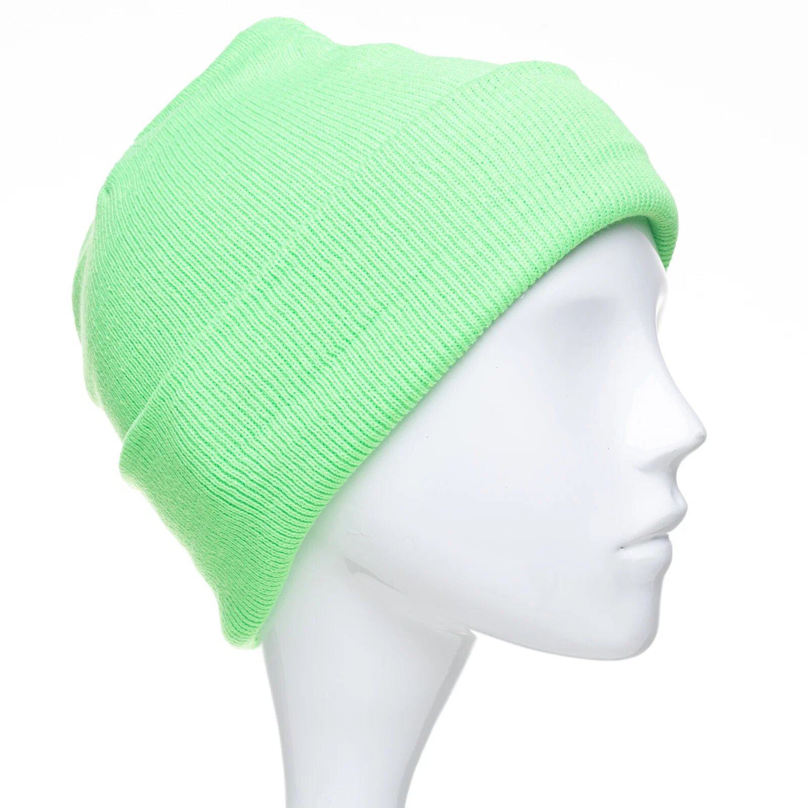 Shopika Caciula unisex model clasic tricotat dublata in interior verde neon