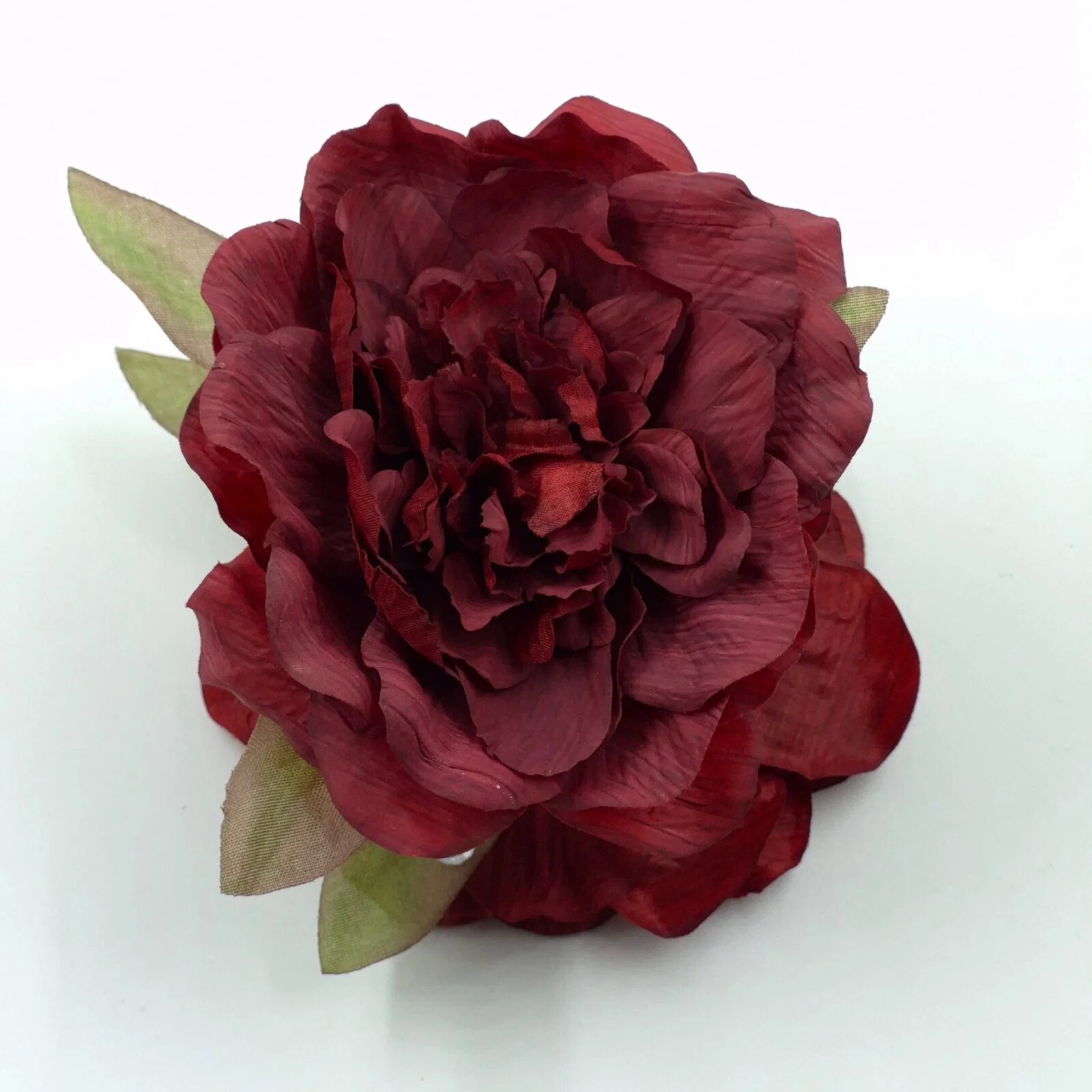 Shopika Clama de par statement cu floare tip bujor supradimensionata Bordo