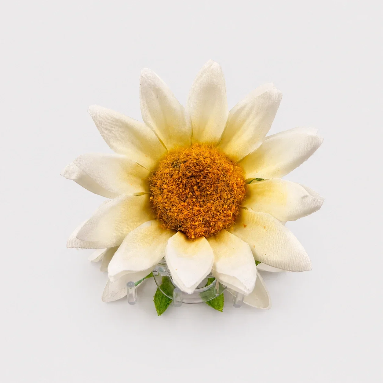Shopika Clama de par statement cu floare tip dalie supradimensionata Alba