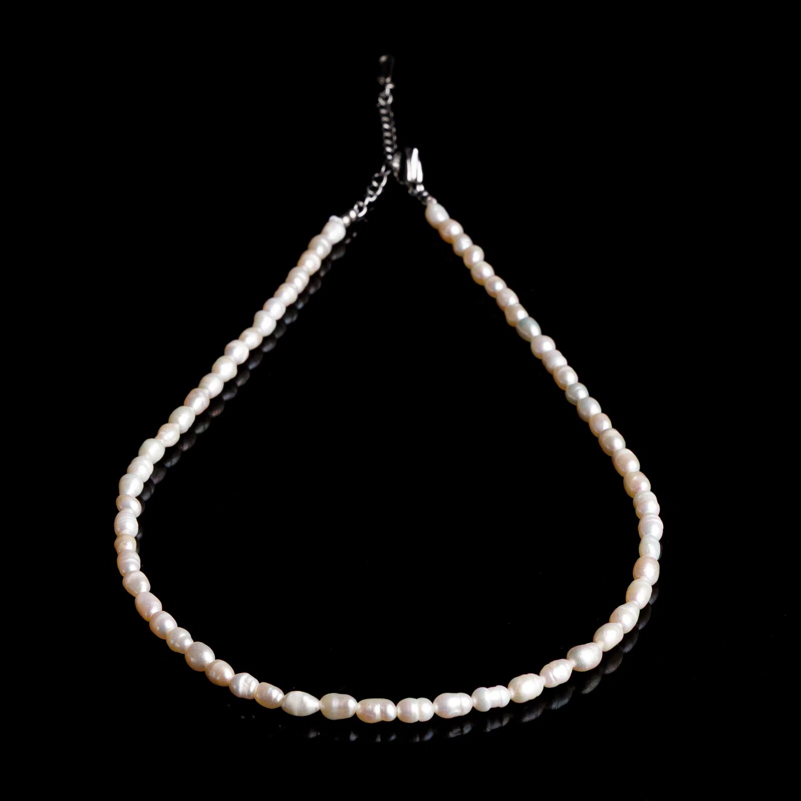 Shopika Colier la baza gatului din perle naturale de cultura alungite de 5 mm lungime 40 cm