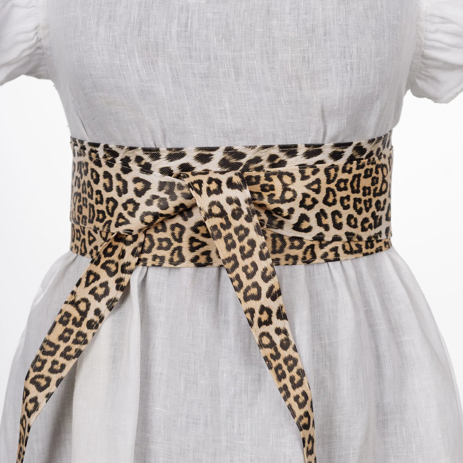 Shopika Curea lata petrecuta din piele ecologica animal print