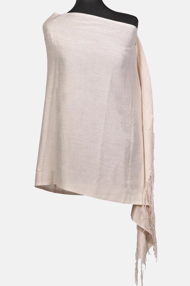 Shopika Esarfa bej din cashmere subtire dreptunghiulara