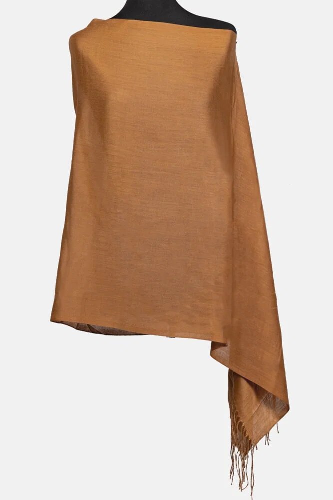 Shopika Esarfa capuccino din cashmere subtire dreptunghiulara