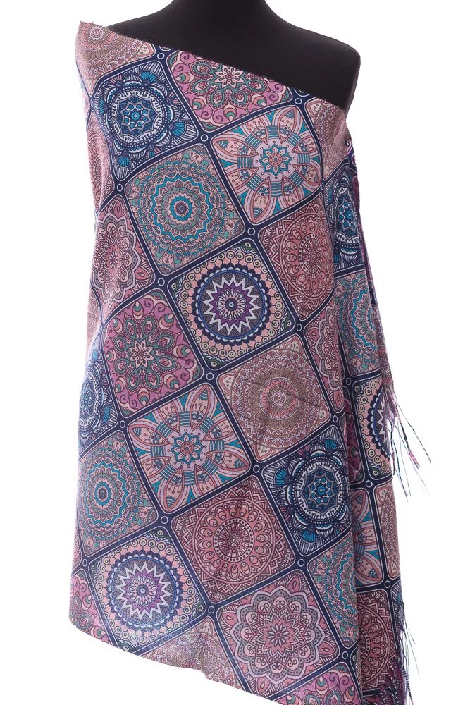 Shopika Esarfa casmir dreptunghiulara modele marocane in nuante de roz prafuit