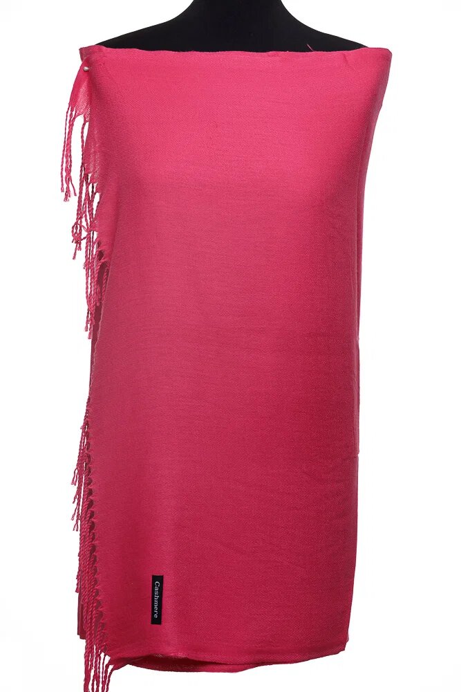 Shopika Esarfa dreptunghiulara fucsia din material tip cashmere