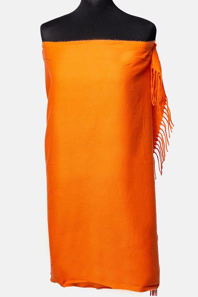 Shopika Esarfa dreptunghiulara portocaliu din material tip cashmere