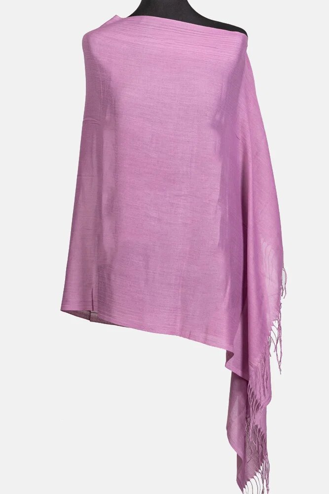 Shopika Esarfa lavanda din cashmere subtire dreptunghiulara