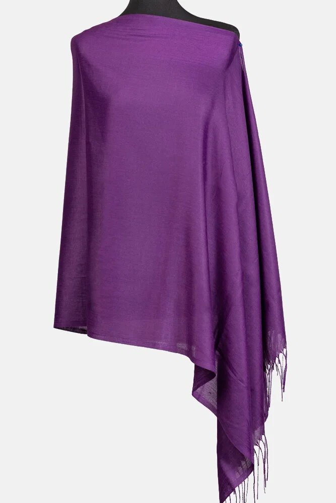 Shopika Esarfa mov din cashmere subtire dreptunghiulara