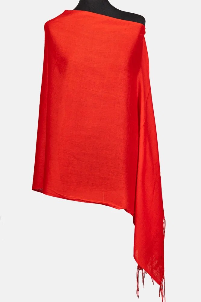 Shopika Esarfa rosie dreptunghiulara din material tip cashmere