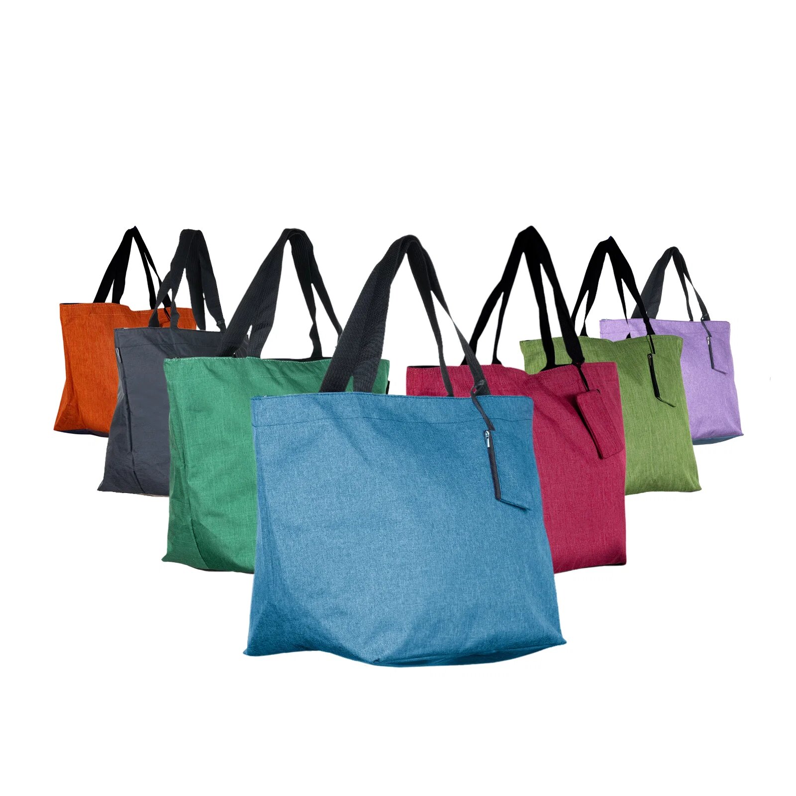 Shopika Geanta shopper multifunctionala medie din material textil panzat diverse culori - Cadou