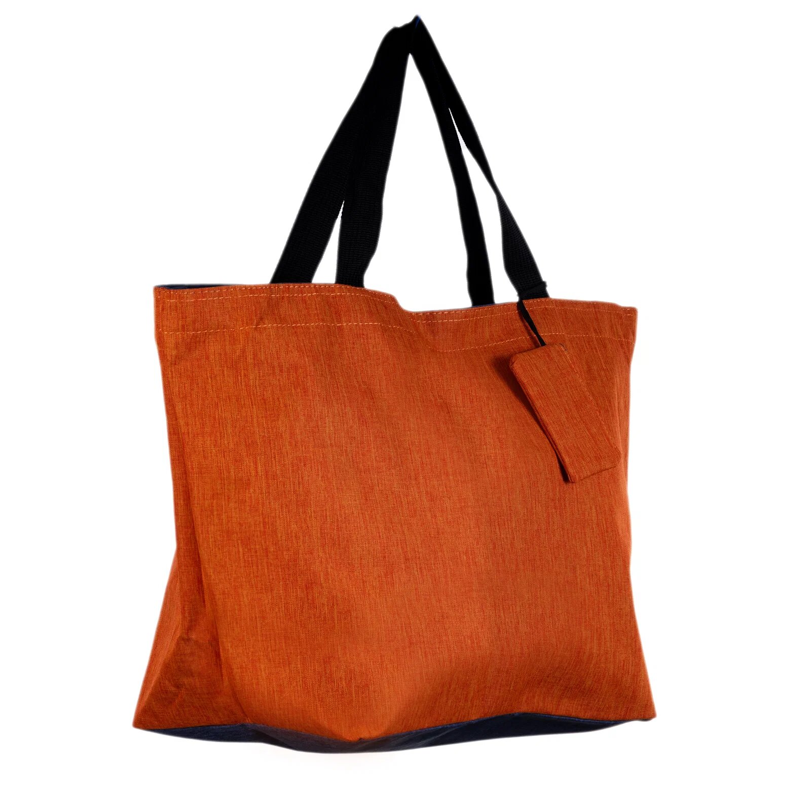 Shopika Geanta shopper multifunctionala medie din material textil panzat portocalie