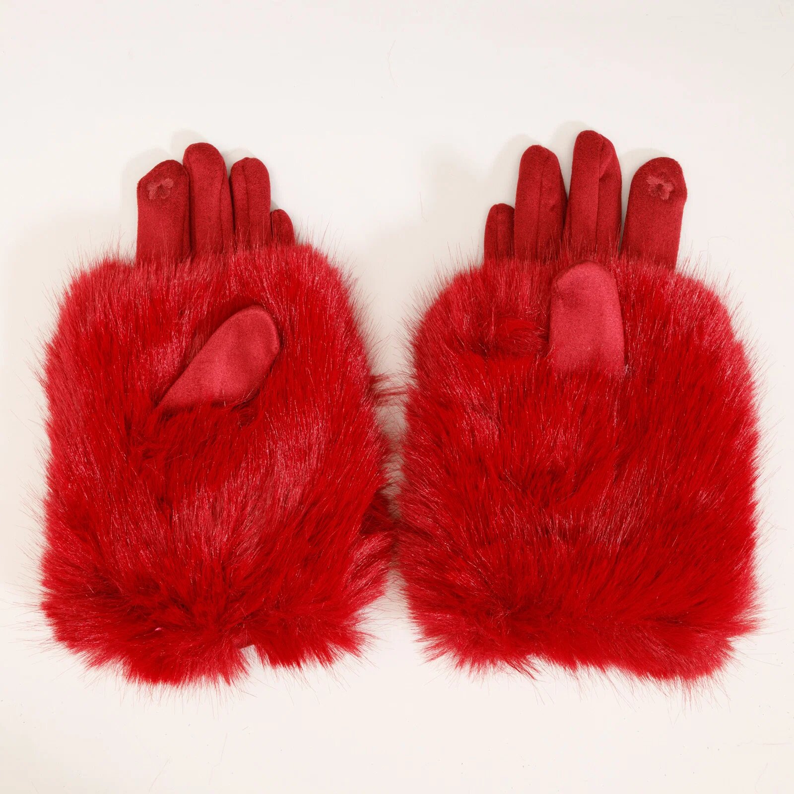 Shopika Manusi dama din material textil catifelat si suprapunere de blanita bordo